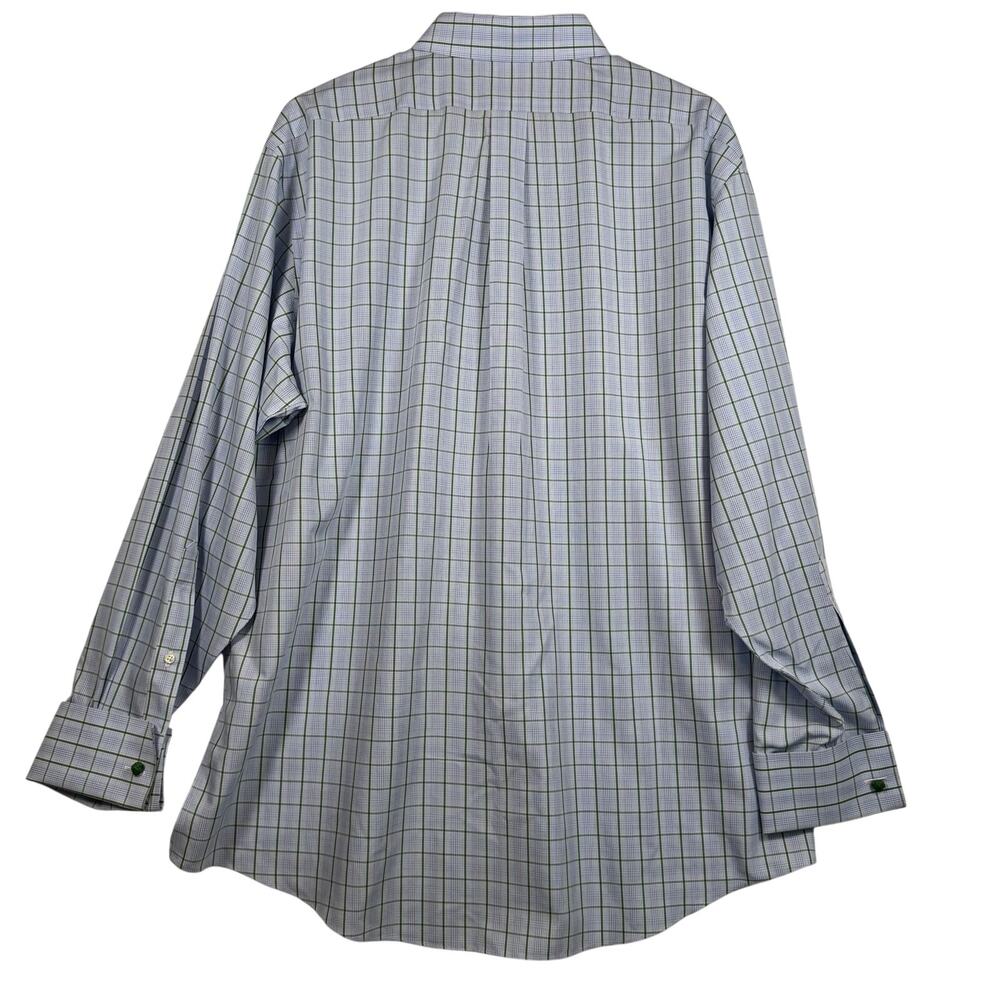 Brooks Brothers 346 Men’s 17 1/2-35 Button Up Plaid Non-Iron Cotton French Cuffs - Picture 7 of 8